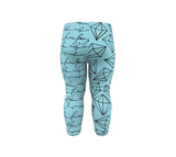 Multi Patterned Blue Leggin's