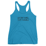 Work Hard Stay Humble Raceback Tank