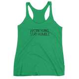 Work Hard Stay Humble Raceback Tank