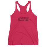 Work Hard Stay Humble Raceback Tank