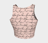 Prink Script Athletic Crop