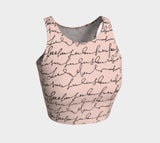 Prink Script Athletic Crop