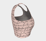 Prink Script Athletic Crop