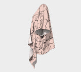 Pink Script Draped Kimono