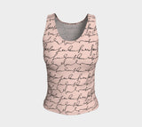 Pink Script Fitted Tank