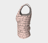Pink Script Fitted Tank