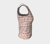 Pink Script Fitted Tank