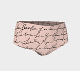 Pink Script Mini Shorts