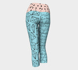 Multi Patterned Blue Yoga Capri