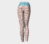 Multi Patterned Pink Yoga Legging