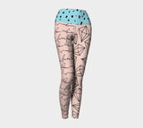 Multi Patterned Pink Yoga Legging