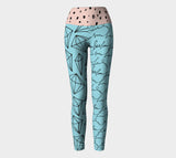 Multi Patterned Blue Yoga Legging