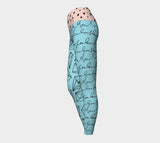 Multi Patterned Blue Yoga Legging